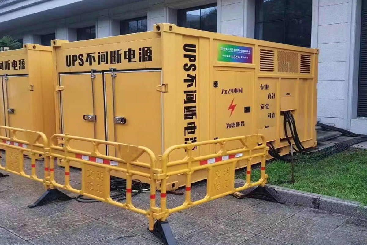 长沙发电机租赁施工现场